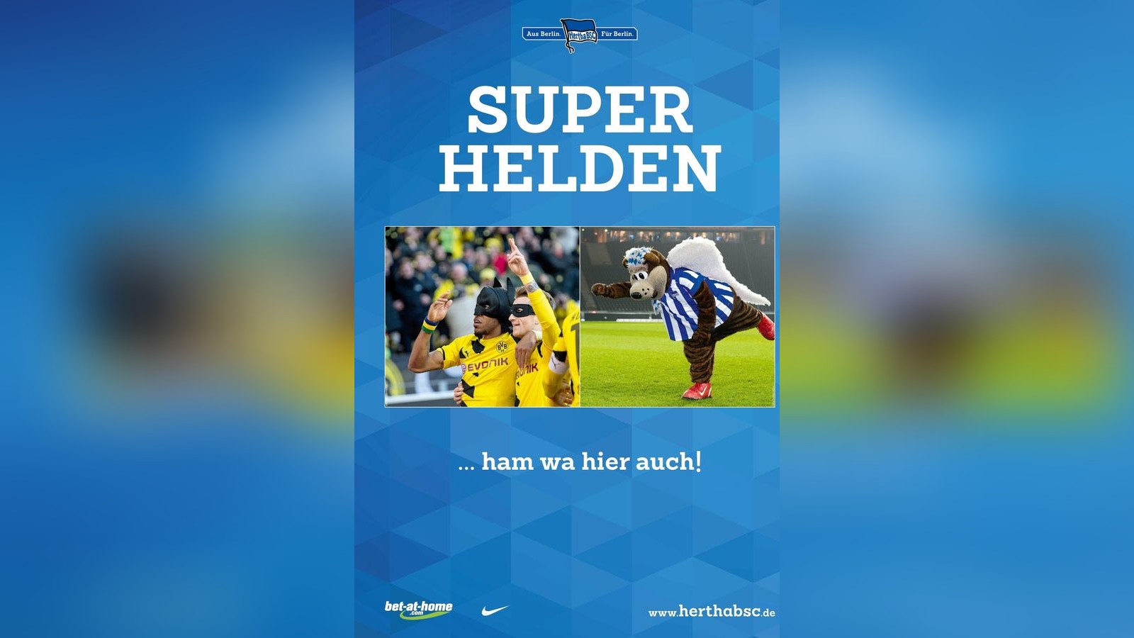 Lustige Plakate von Hertha zum DFBPokalHalbfinale