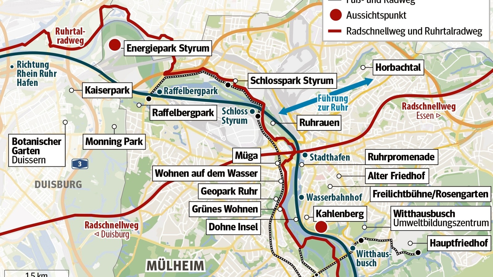 Mülheim will mit Parks und Gärten an der Ruhr punkten