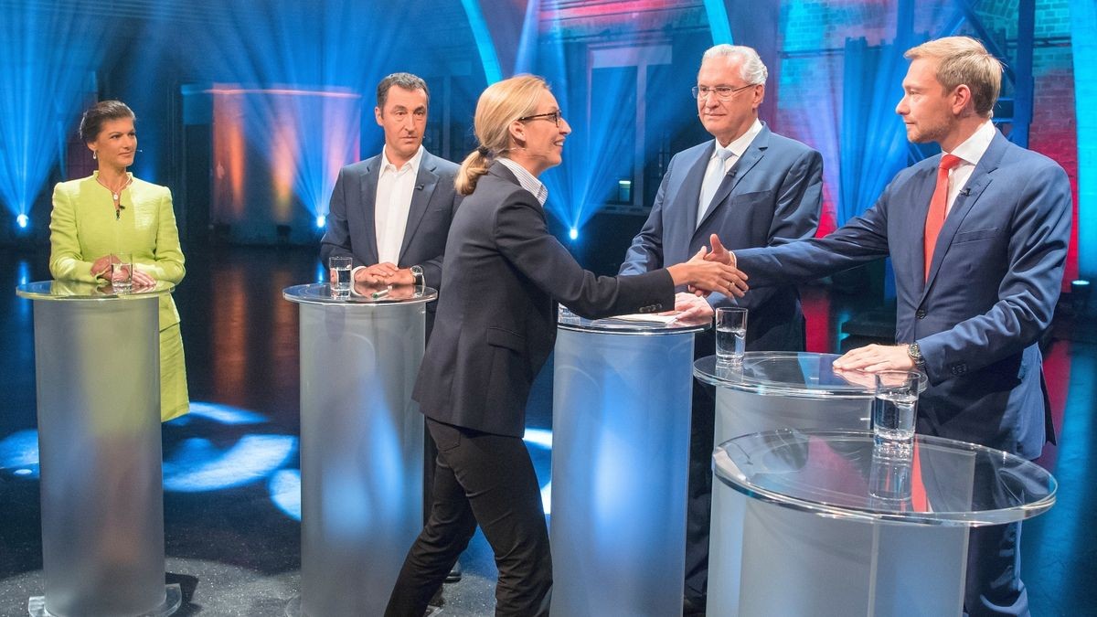 Beim „TV-Fünfkampf“ in der ARD trafen die Spitzenkandidaten der kleinen Parteien aufeinander. 