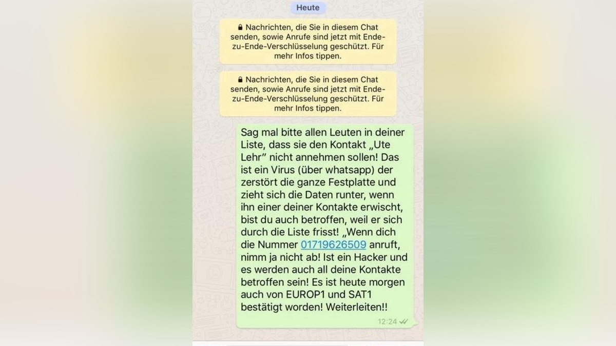 WhatsAppKettenbrief Das sollten Nutzer über "Ute Lehr" wissen
