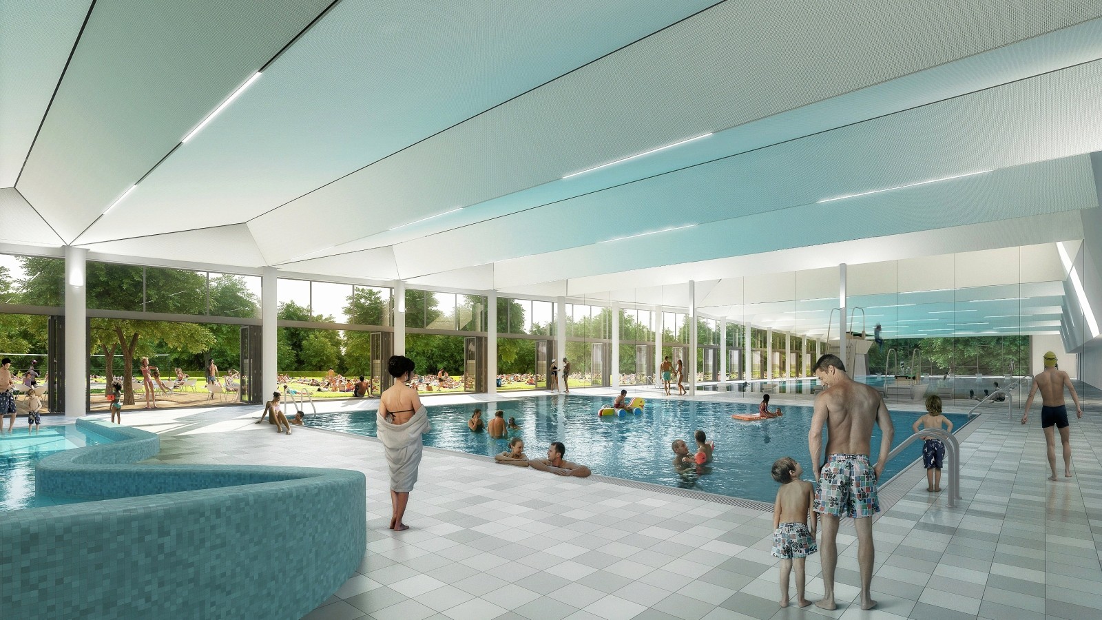 Bäderland Familienbad Ohlsdorf Im Grünen Grunde 1 22337 Hamburg Erster Blick ins neue Familienbad Ohlsdorf