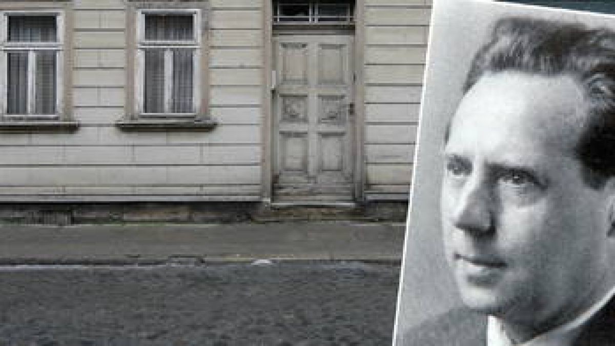 Eduard Ludwig (1906 bis 1960) und sein Elternhaus in der Ammerstraße 90 in Mühlhausen. Fotomontage: Tino Sieland