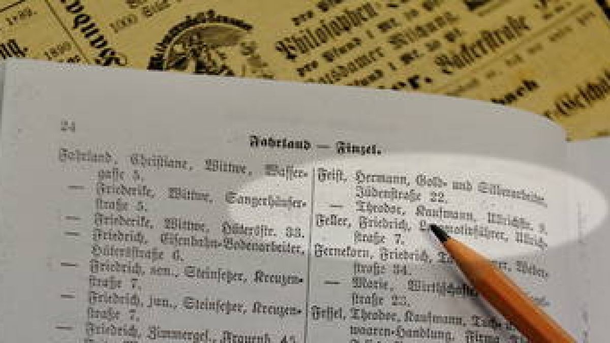 Im Adressbuch der Stadt Nordhausen von 1877 ist der Vater von Eduard Richard Karl Feist - Theodor Feist - als Kaufmann aufgeführt. Die Familie hatte zu der Zeit eine Brennerei. Foto: Roland Obst