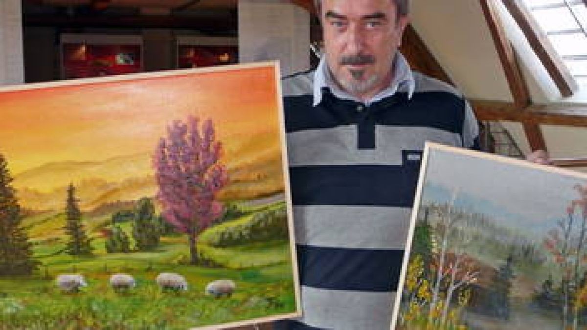 Maler Jürgen Engel stellt in Kulturscheune Mühlberg aus