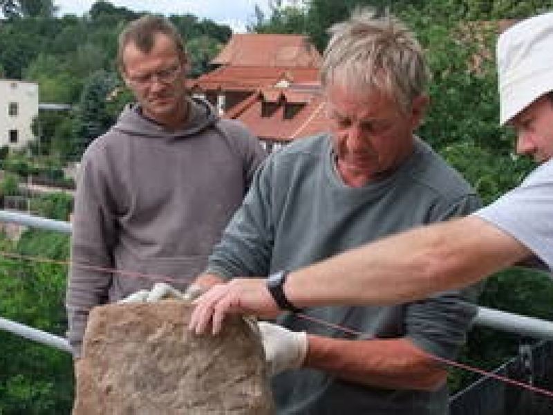 Rotes Tor in Stadtroda vor der Fertigstellung