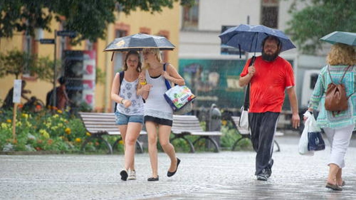 06.08. Ein starker Regenschauer mit Gewitter brachte am Abend eine kleine Abkühlung von der sommerlichen Hitze. Foto: Thomas Müller