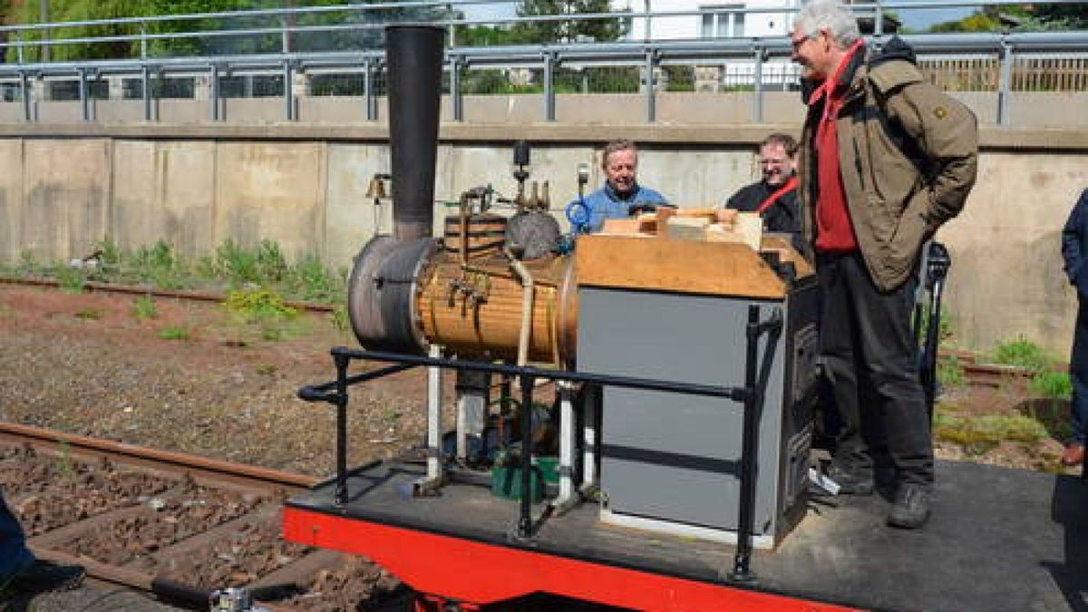 Eine Fahrt mit der Dampfdraisine von Knau nach Dreba