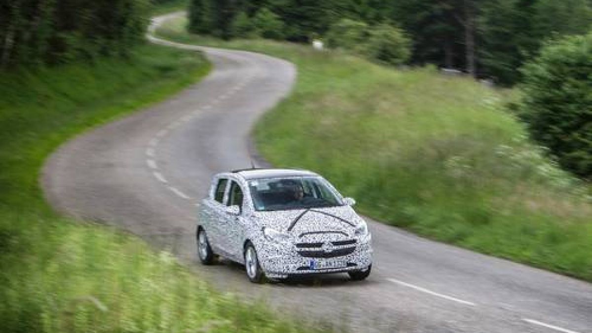 Der neue Opel Corsa E wurde in Tarnfarben der Öffentlichkeit präsentiert. Foto: General Motors