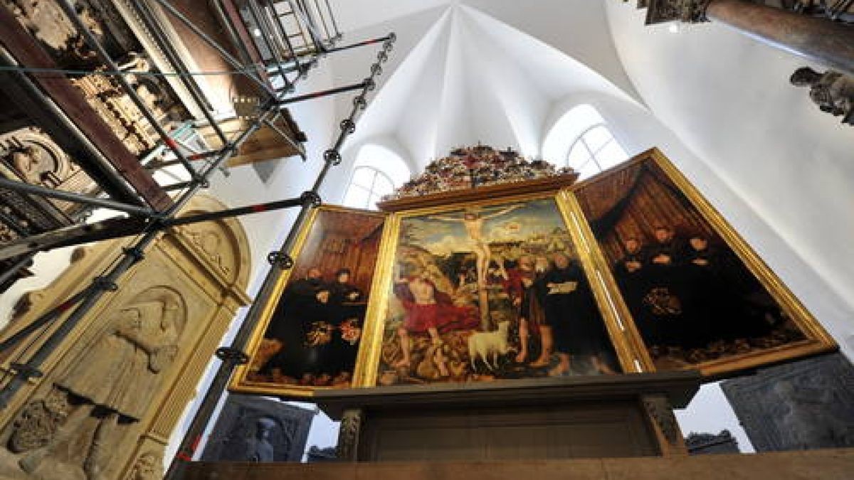 10.09. Die Stadtkirche St. Peter und Paul, der Cranach Altar und die Restaurierung stehen im Blickpunkt. Foto: Peter Michaelis