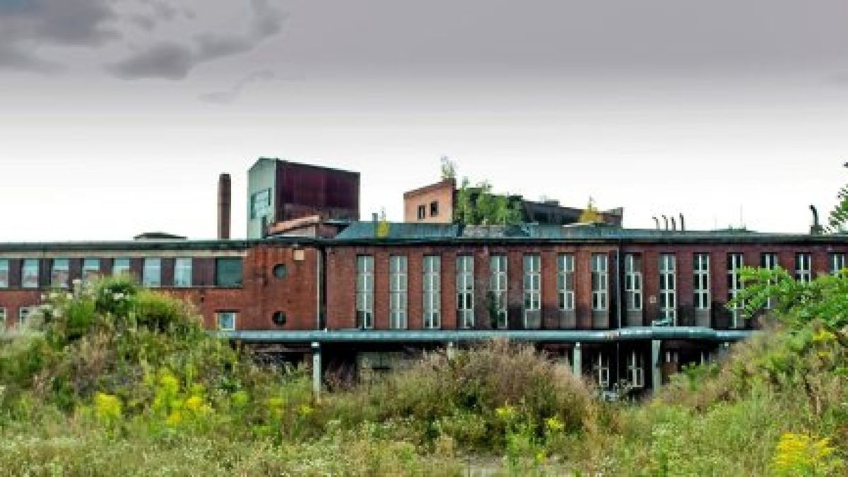 Das alte Heizwerk von Gispersleben ging 1992 außer Betrieb. Seitdem steht es als Ruine, aber auch als Industriedenkmal nahe des Geraufers. Foto: Holger John