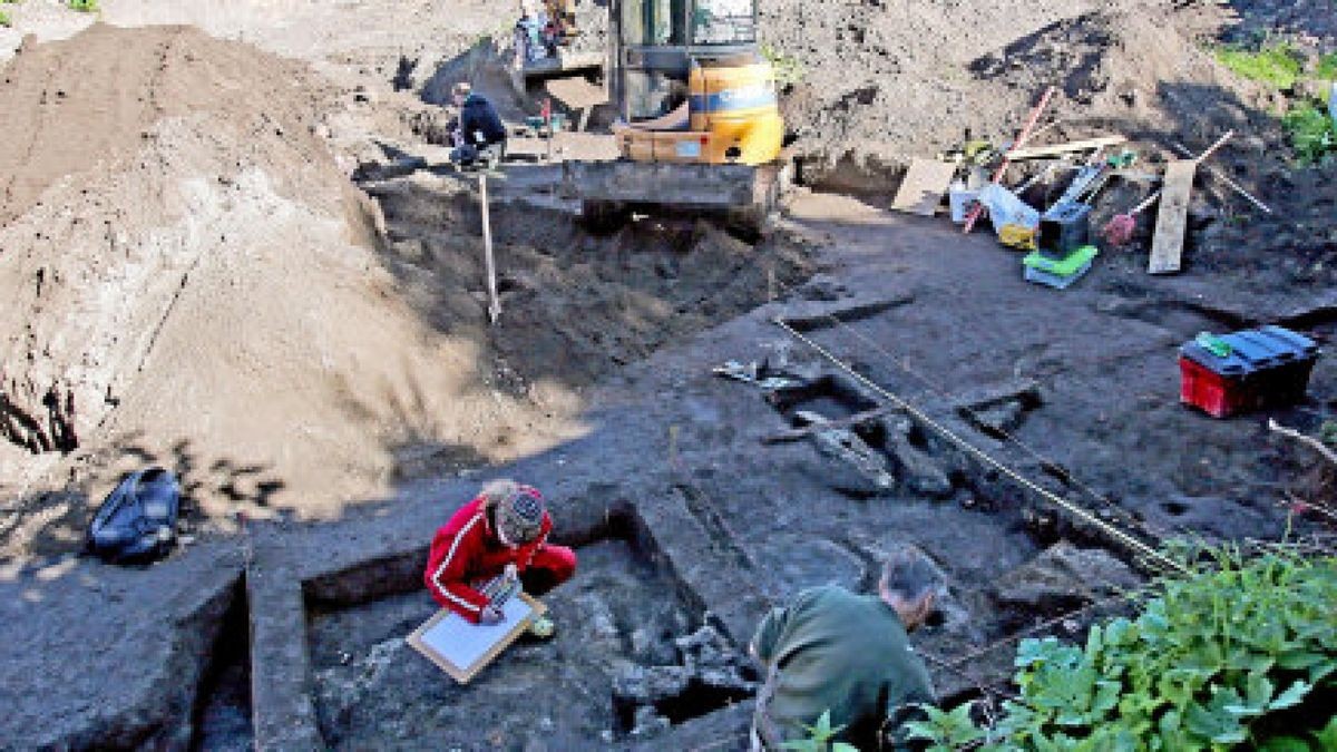 Bedeutende archäologische Funde auf der Baustelle im Kindelbrücker