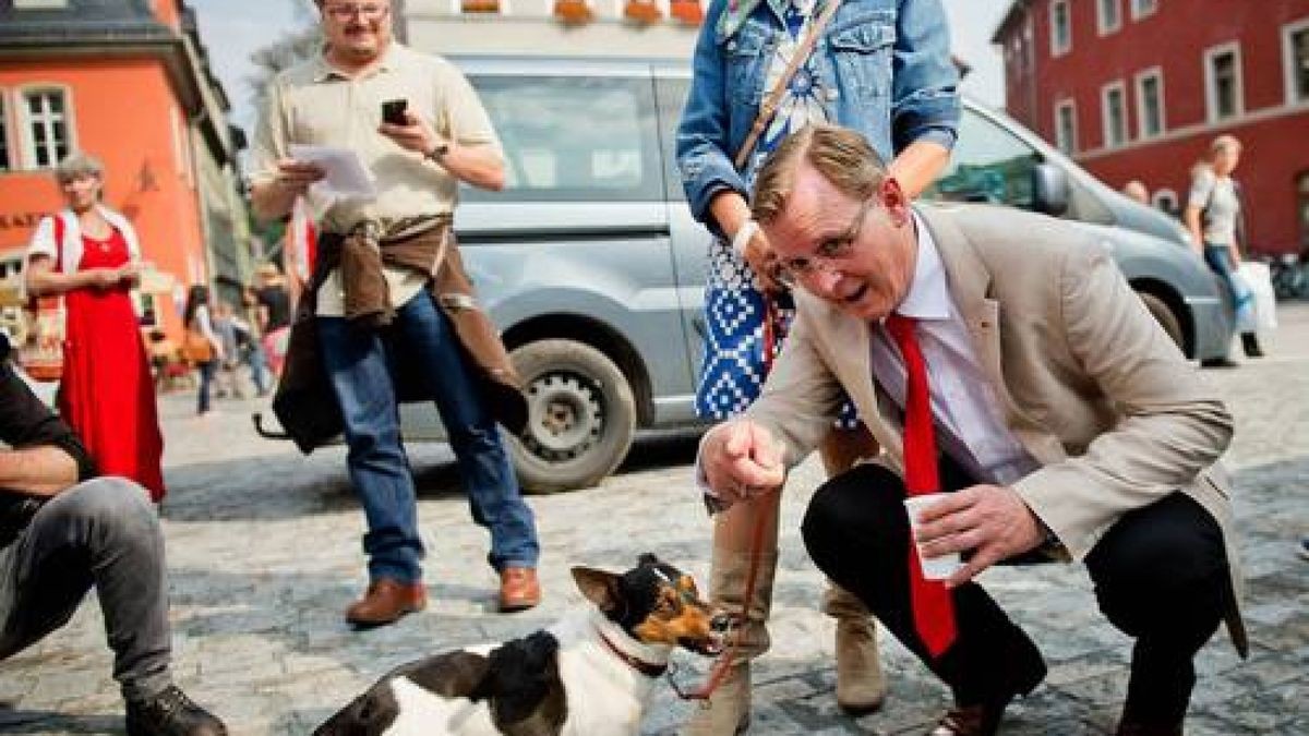 Am 12. September 2014 in Erfurt  beim Wahlkampfabschluss.