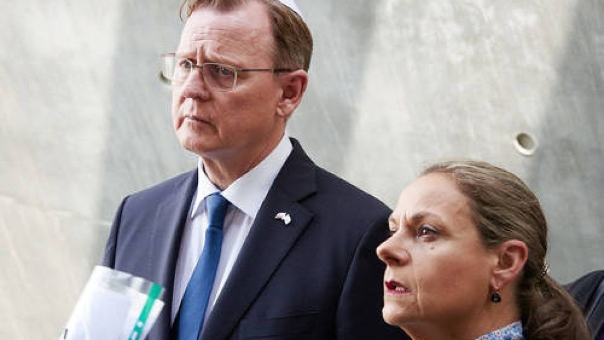 Bodo Ramelow und Germana Alberti vom Hofe besuchen am 26.10.2015 die Holocaust-Gedenkstätte Yad Vashem in Jerusalem (Israel). Foto: Omri Meron