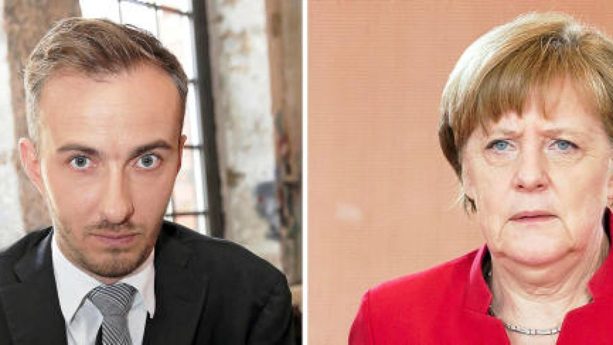 Zurück zu alter Form: In seinem ersten Interview nach dem Abtauchen hat Jan Böhmermann die Kanzlerin scharf attackiert: Sie habe ihn einem nervenkranken Despoten zum Tee serviert. Foto: Jörg Carstensen, Kay Nietfeld/dpa