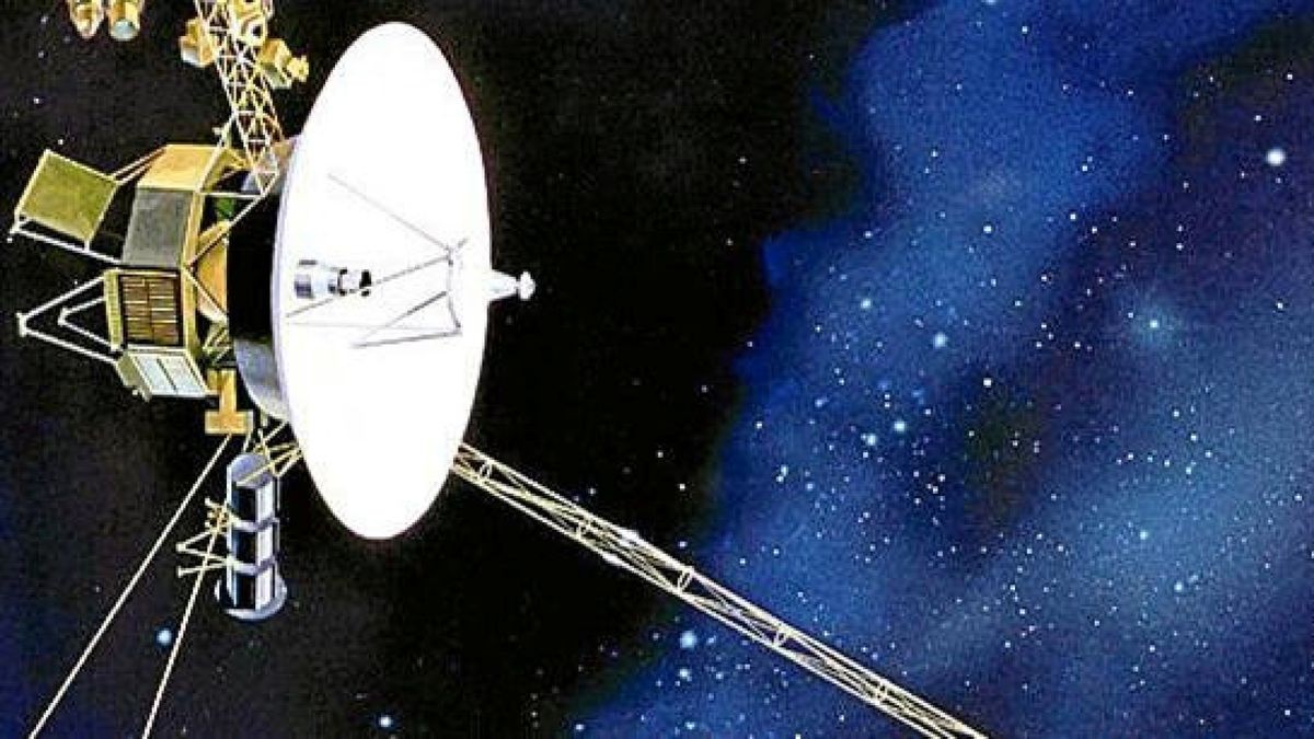 Die Illustration zeigt die US-amerikanischen Raumsonde „Voyager 1“.