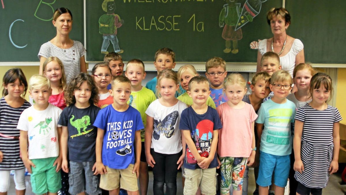 Die Klasse 1a der Grundschule Gößnitz