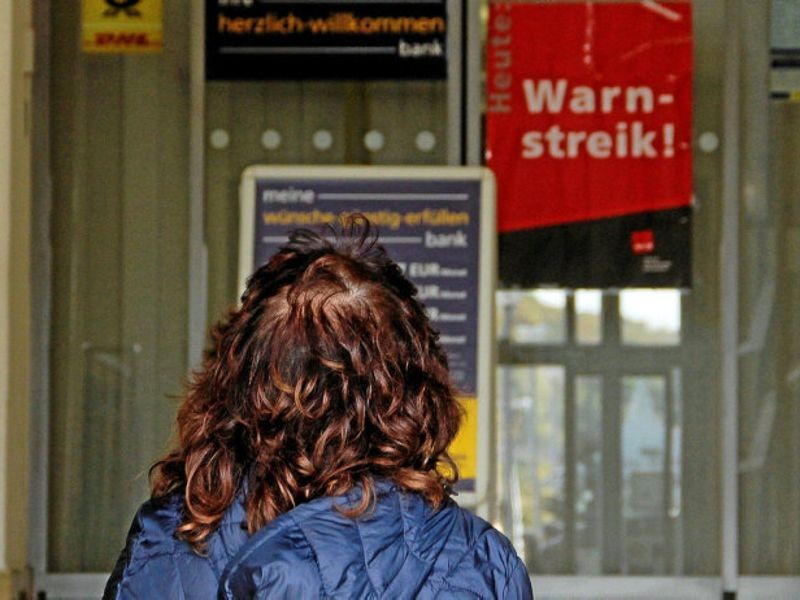 Gera Postbank wegen Streiks geschlossen