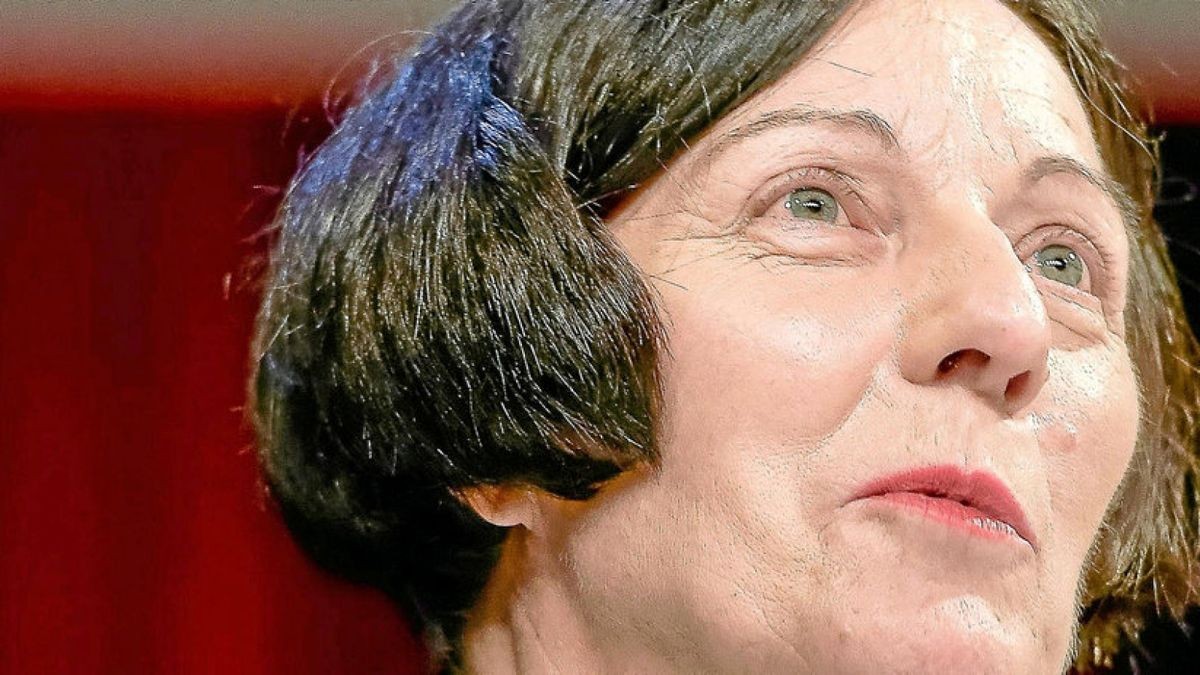 Herta Müller bei ihrem Auftritt im Erfurter Kaisersaal.