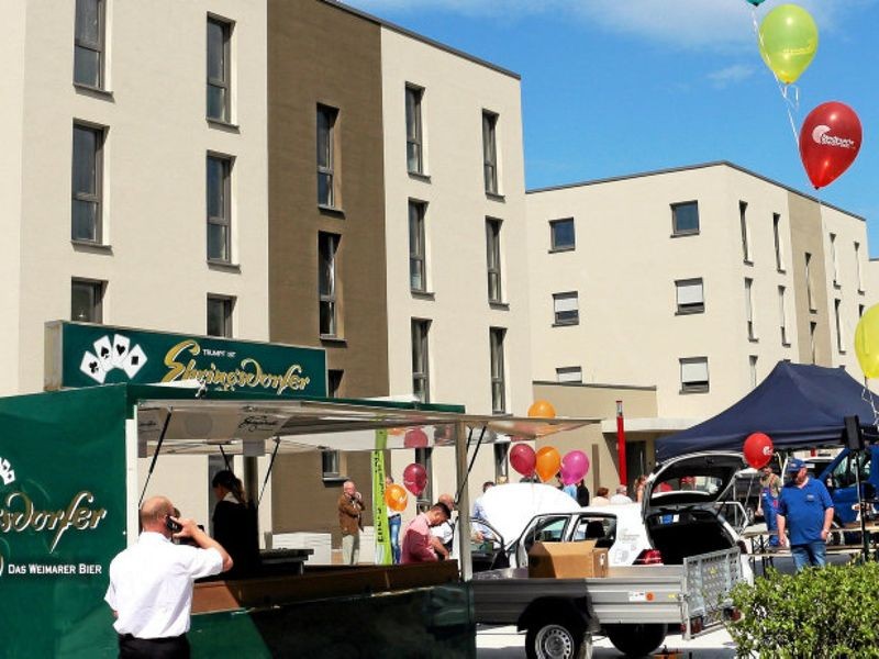 Stadtroda Leben ist in die Stadthäuser eingezogen