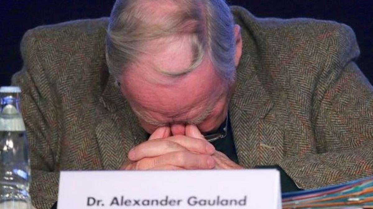 Alexander Gauland, Bundessprecher der AfD, am Samstag in Magdeburg. Es läuft nicht rund in seiner Partei – junge Mitglieder sehen sektenartige Strukturen, den Forderungen von Landesverbänden in Sachen Ausschlussverfahren wird nicht nachgegeben. Foto: Ronny Hartmann/Getty Images