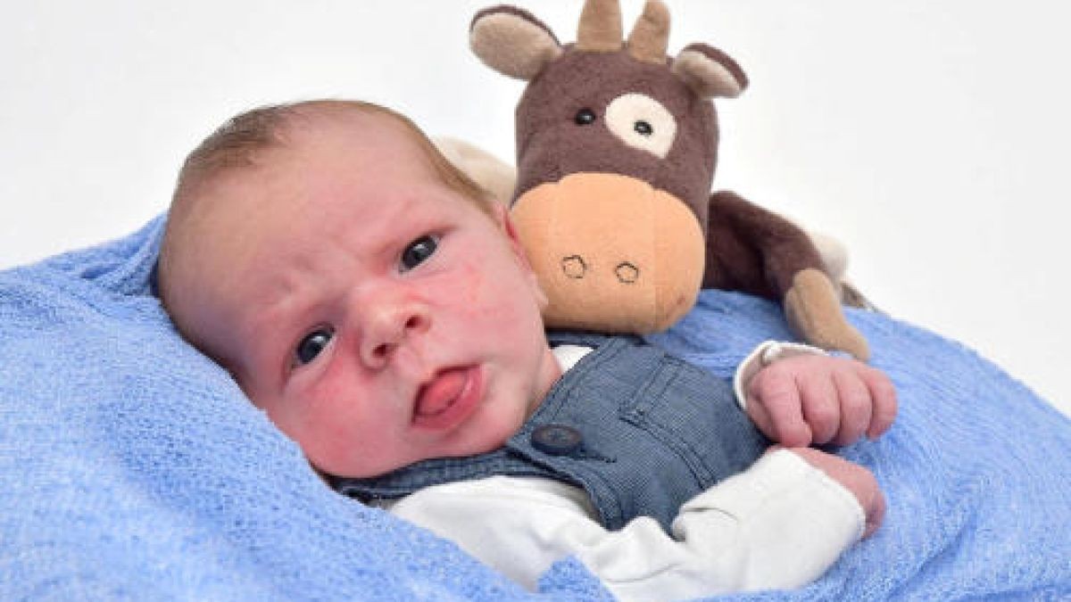 Max Schmidt kam am 3. Juni um 22:10 Uhr auf die Welt. Er wog 3640 g und war 52 cm groß. Seine Eltern Christiane Schmidt aus Arnstadt und Jaen Jacobi aus Kleinrettbach sind sehr glücklich. Foto: First Moment Chemnitz