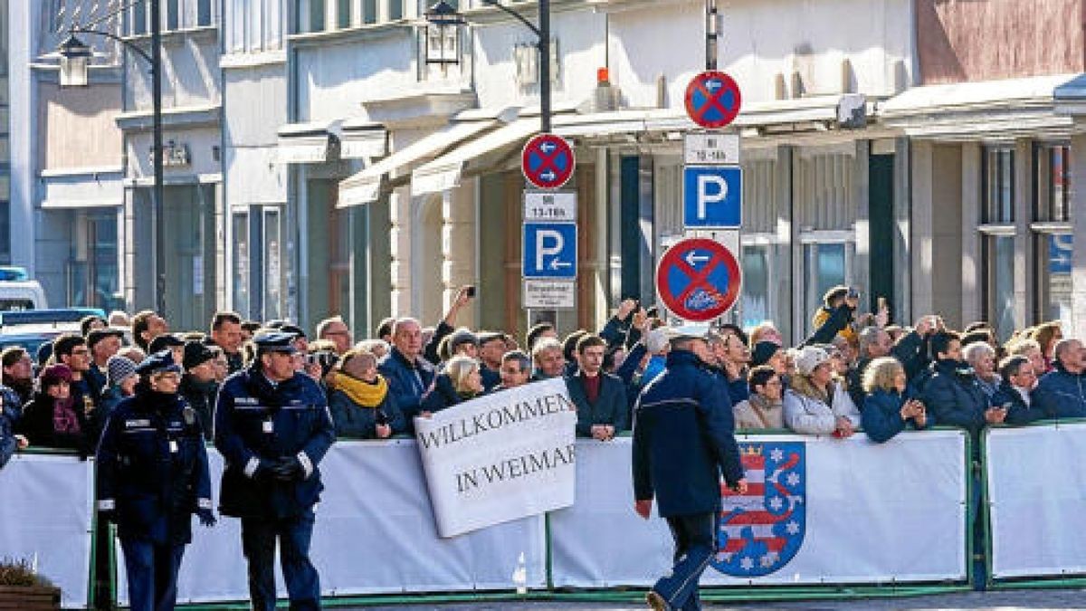 Die Innenstadt von Weimar war großflächig abgesperrt.