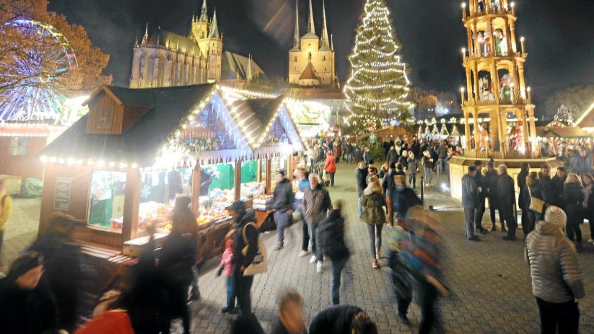 Der 168. Erfurter Weihnachtsmarkt auf dem Domplatz. Archivfoto: Marco Schmidt