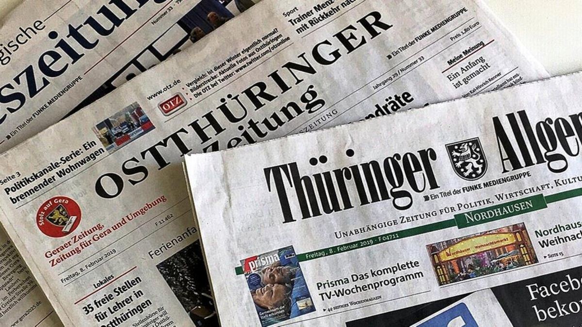 Die Ausgaben der Thüringer Allgemeine, der Ostthüringer Zeitung und der Thüringischen Landeszeitung am Erscheinungstag vom 8. Februar 2019.