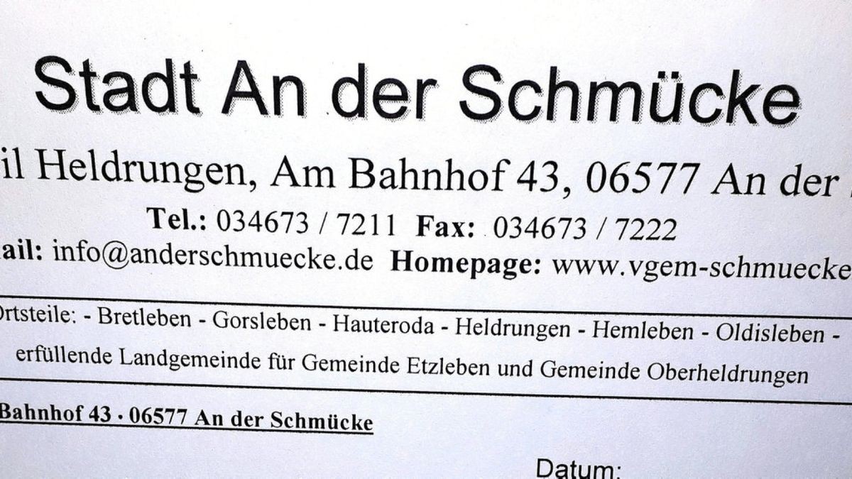 In der Stadt An der Schmücke steht die neue Hauptsatzung