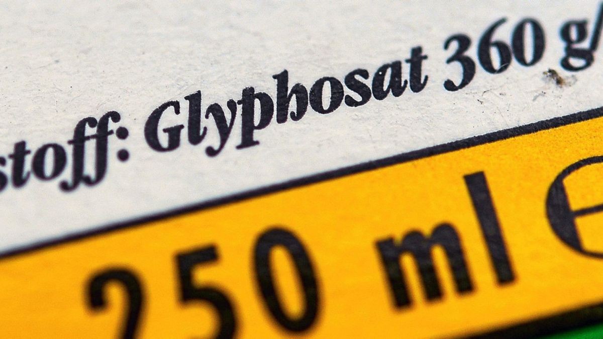 Die Verpackung eines Unkrautvernichtungsmittels, das den Wirkstoff Glyphosat enthält.