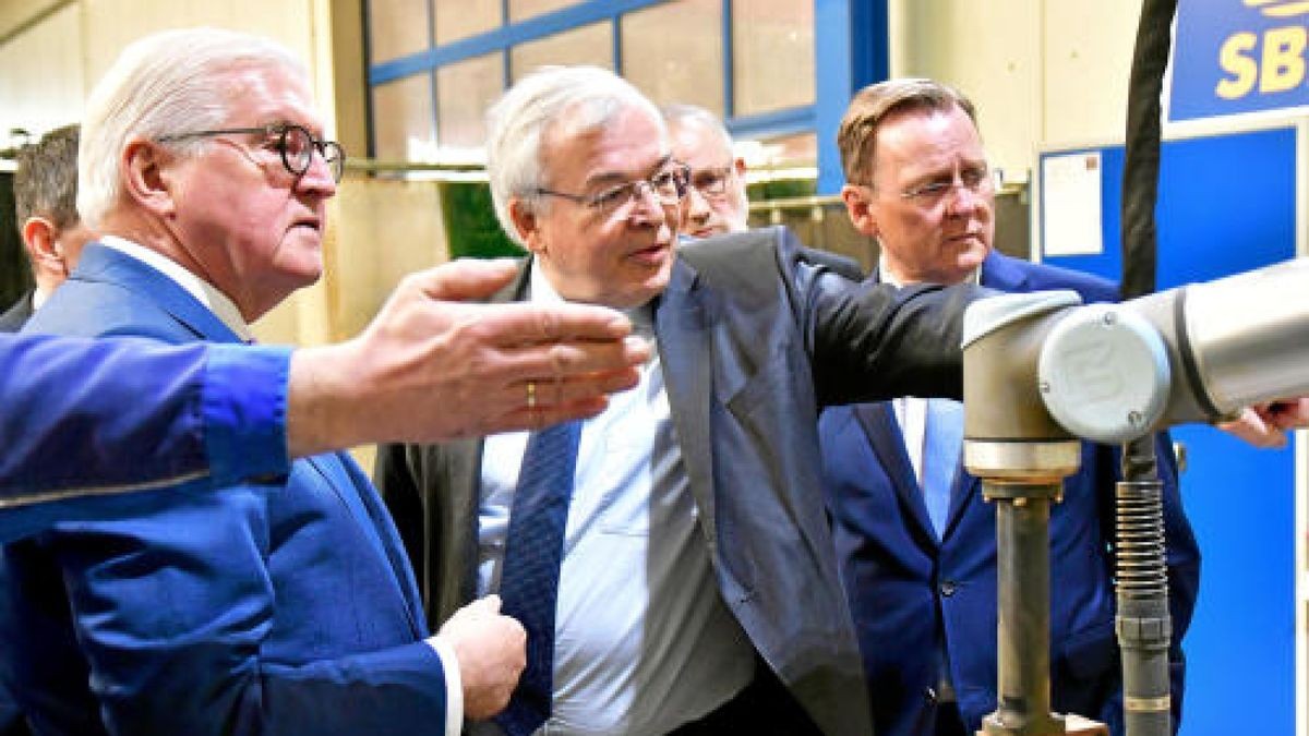 Bundespräsident Frank-Walter Steinmeier in Nordhausen. Foto: Peter Cott