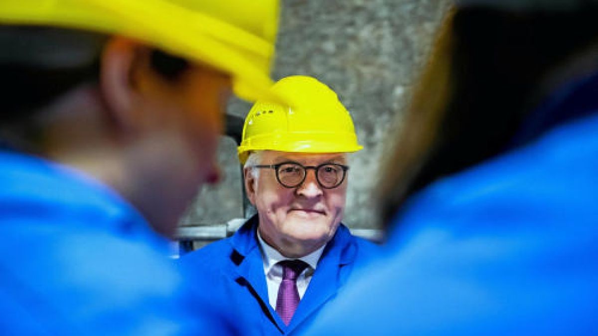 Auf seiner Tour durch Nordthüringen besuchte Bundespräsident Frank-Walter Steinmeier auch das Erlebnisbergwerk Sondershausen. Foto: Sascha Fromm