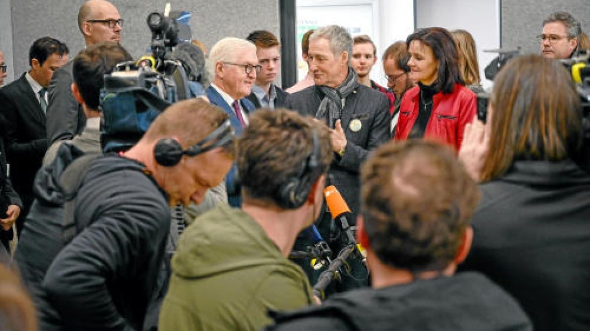 Auch die Gemeinschaftsschule in Greußen besuchte der Bundespräsident. Foto: Dirk Bernkopf