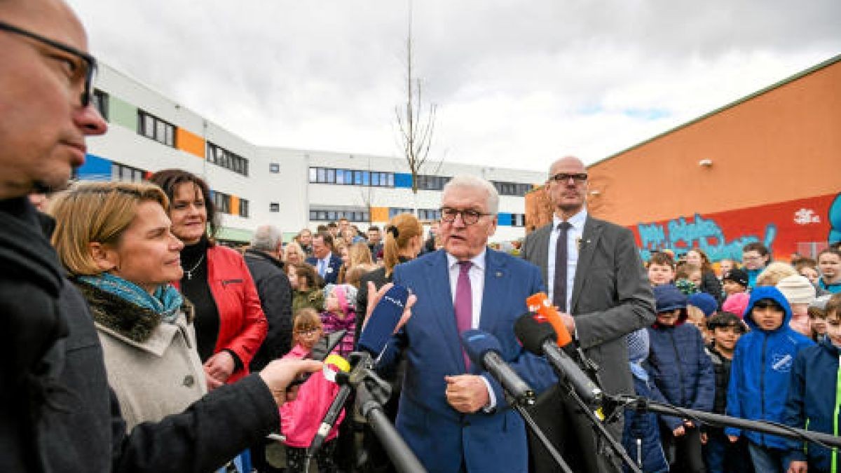 Auch die Gemeinschaftsschule in Greußen besuchte der Bundespräsident. Foto: Dirk Bernkopf