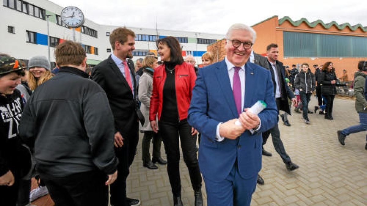 Auch die Gemeinschaftsschule in Greußen besuchte der Bundespräsident. Foto: Dirk Bernkopf