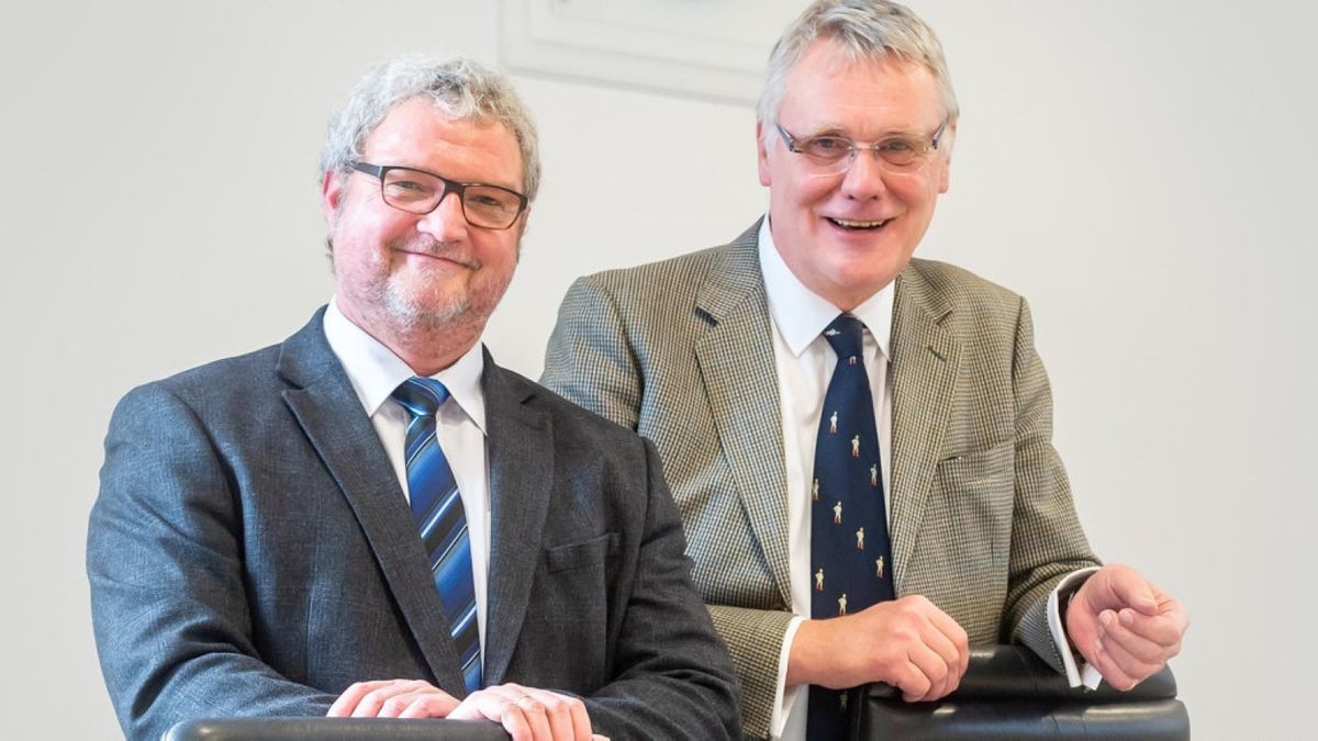 Präsident Henning Horstmeier (rechts) und sein Stellvertreter Matthias Häcker-Reiß sind die Verwaltungsspitze des Landgerichts Mühlhausen.