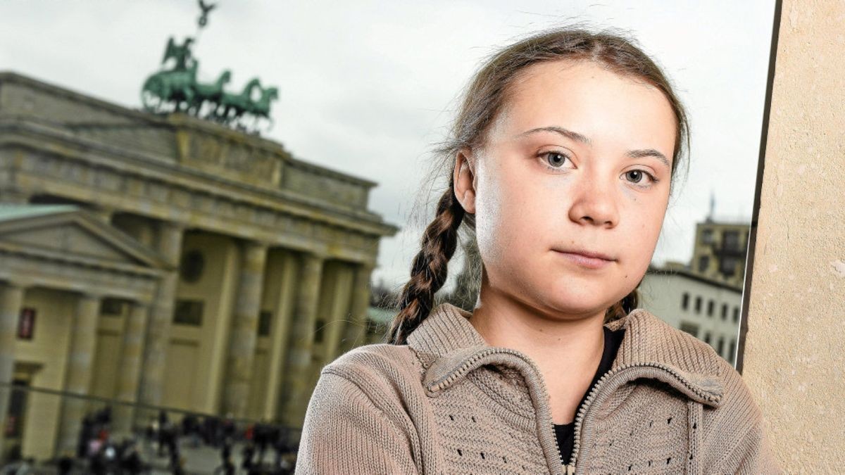 Greta Thunberg am Freitag in Berlin. Die 16-jährige Schwedin hatte zuvor einen erneuten „Fridays Fot Future“-Protest in der Hauptstadt angeführt.