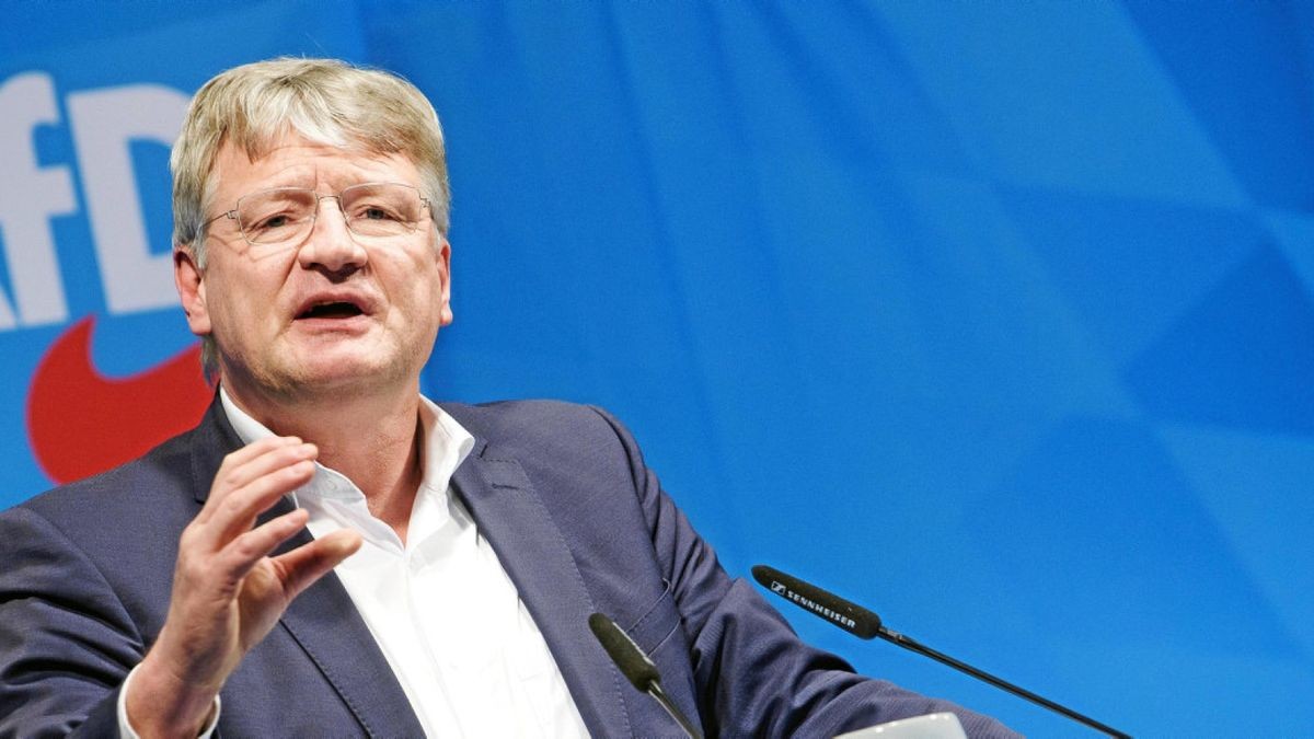 Jörg Meuthen, Bundesvorstandssprecher der AfD und Spitzenkandidat der AfD für die Europawahl, spricht beim politischen Aschermittwoch der AfD. Archivfoto: Matthias Balk/dpa