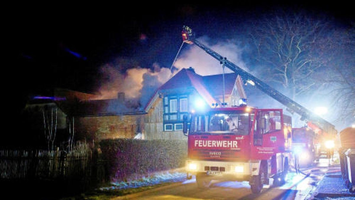 Brand in Obermehler - weitere Bilder vom Feuerwehreinsatz.