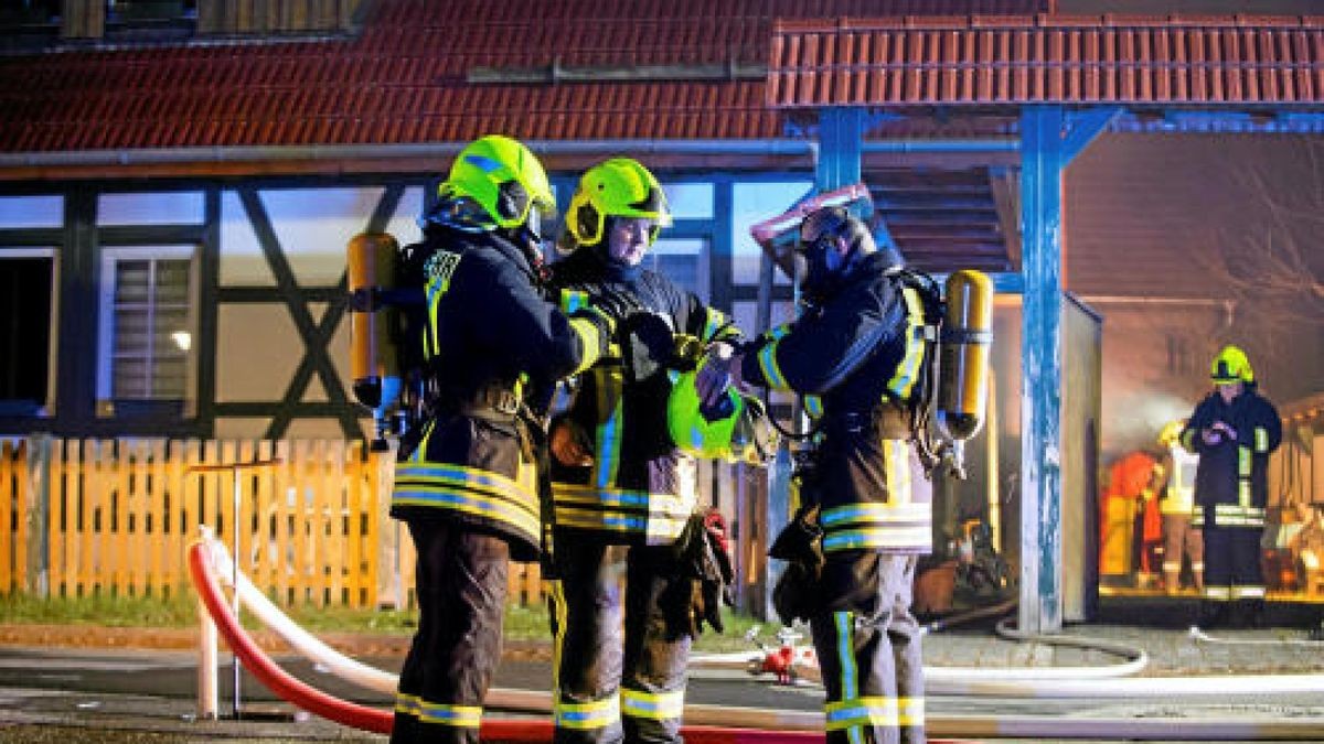 Brand in Obermehler - weitere Bilder vom Feuerwehreinsatz.