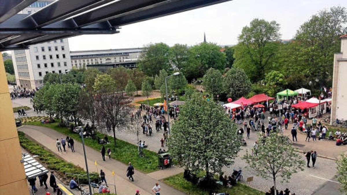 Fest der Vielen in Erfurt. Buntes Treiben rund um den Landtag