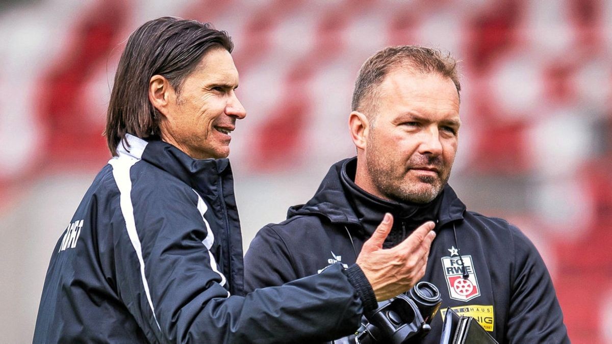 Gesprächsbedarf: In den nächsten Tagen und Wochen wird sich entscheiden, auf wen Trainer Thomas Brdaric (links) und sein Co Armin Friedrich in der neuen Saison bauen können.