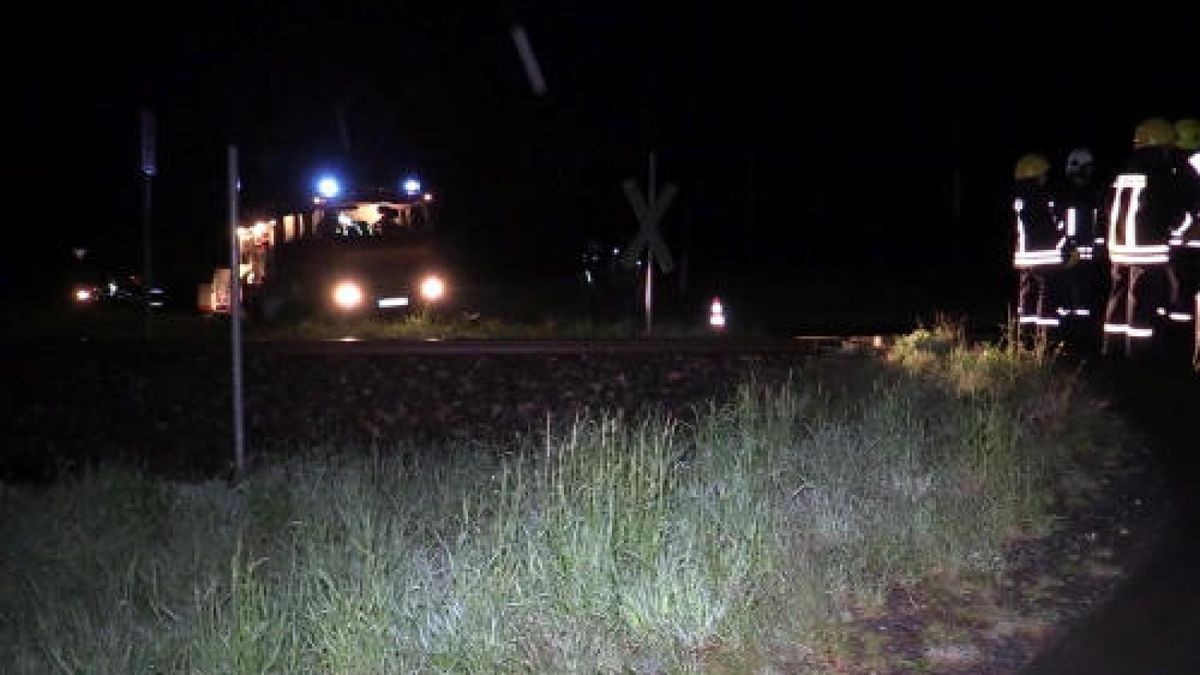 Die Freiwillige Feuerwehr Langenorla leuchtete die Einsatzstelle aus ...