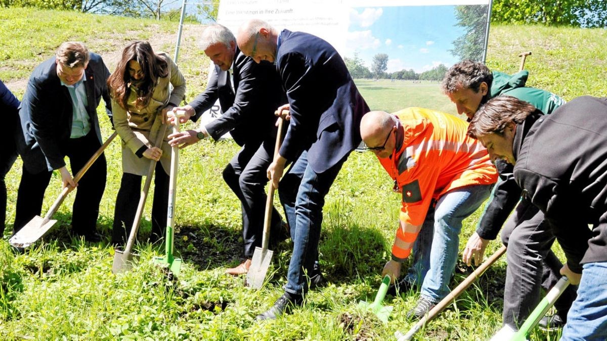 Der Spatenstich für die Umgestaltung des Nordparks.