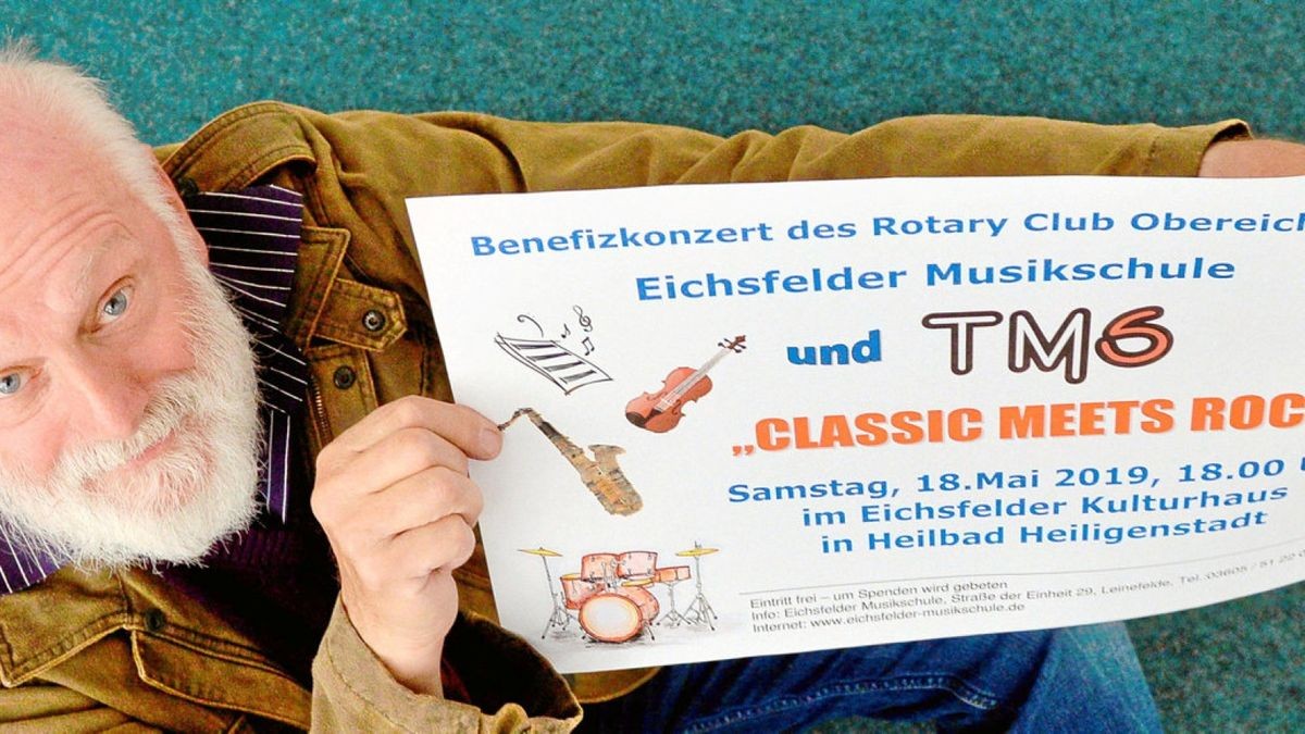 Zum Rotary-Benefitzkonzert am Samstag spielt die Band TM6 im Eichsfelder Kulturhaus. Thomas Müller tritt mit seiner Band zusammen mit Schülern der Eichsfelder Musikschule auf.