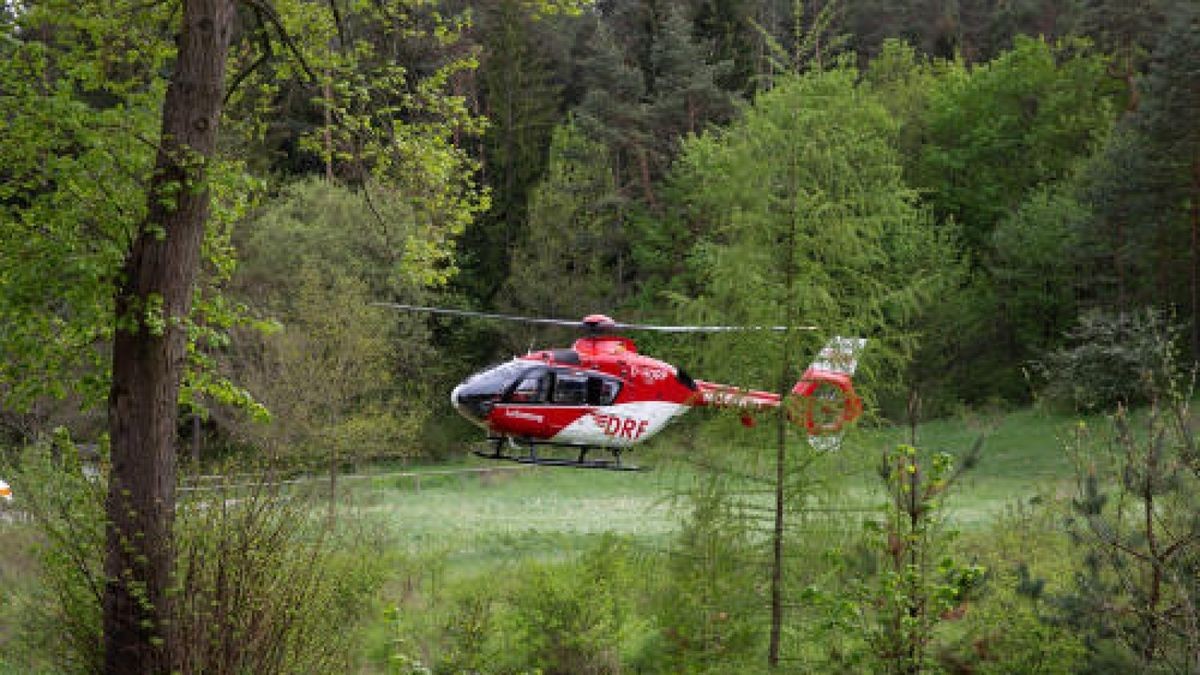 ... und wurde mit dem Hubschrauber ins Krankenhaus geflogen.