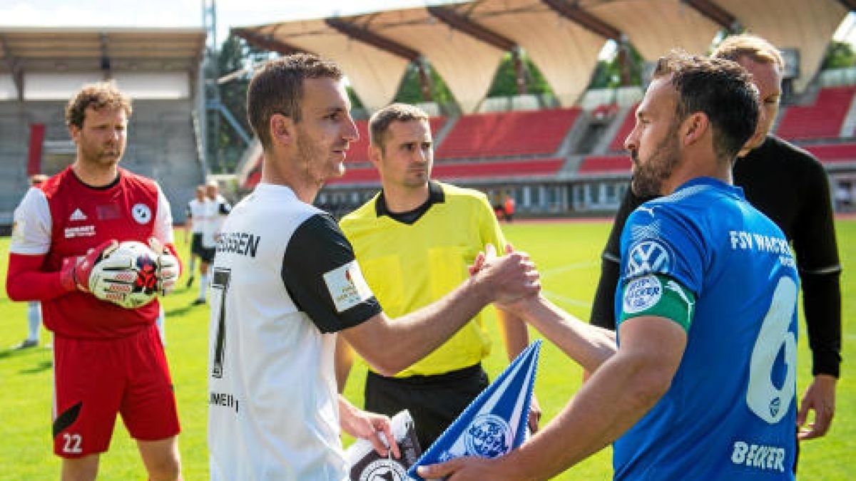 Thüringenpokal-Finale: Wacker Nordhausen gegen Preußen Bad Langensalza.