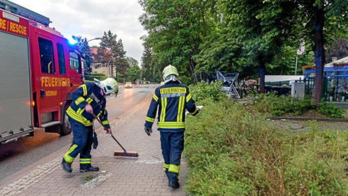 Ein Audi-Fahrer ist Donnerstagabend stadtauswärts aus der Kurve geflogen, über den Fußweg gerast und erst, nachdem er über Hecken und Beete gefahren war, zum Stehen gekommen. Der Mann hatte über 2 Promille Alkohol im Blut. Foto: Stefan Eberhardt