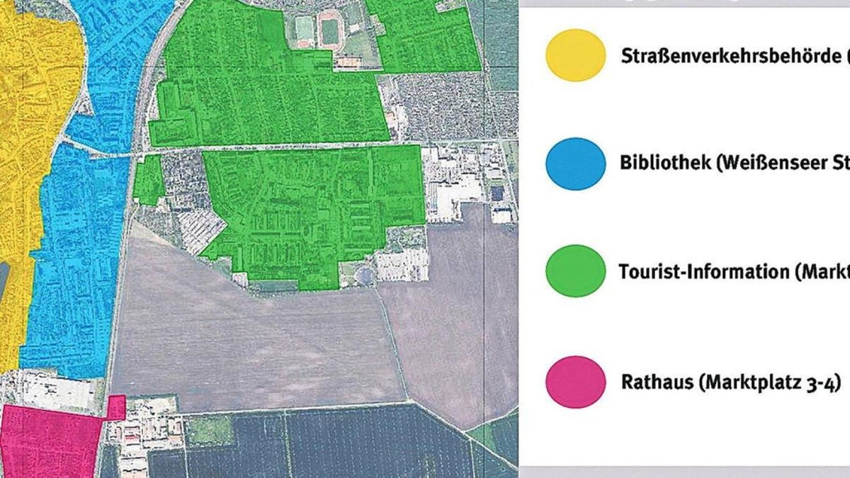 Einfahrtgenehmigungen für Anwohner für den 17. Thüringentag vom 28. bis 30. Juni in Sömmerda. Die Grafik zeigt, wo Plaketten für Sömmerdas Anwohner (in vier Stadtbereiche gegliedert) .