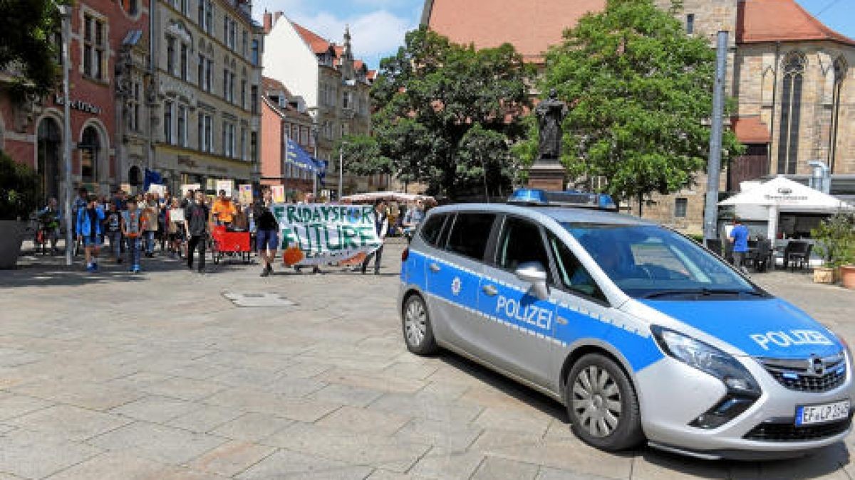 Eindrücke von der Fridays for future-Demonstration in Erfurt.